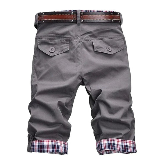 Herren Cargo Shorts Bequemer Schnitt Praktische Taschen 100% Baumwolle-3