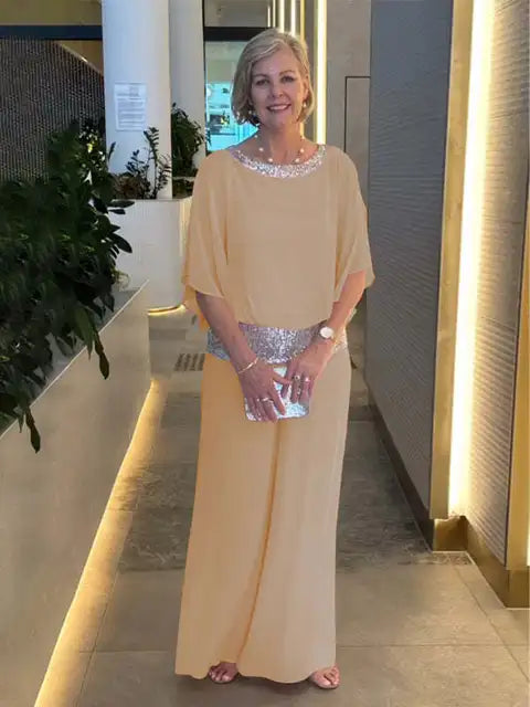 Variant image for Damen Abendset Glitzer-Top Palazzohose Elegantes Design Hochwertige Stoffe-25