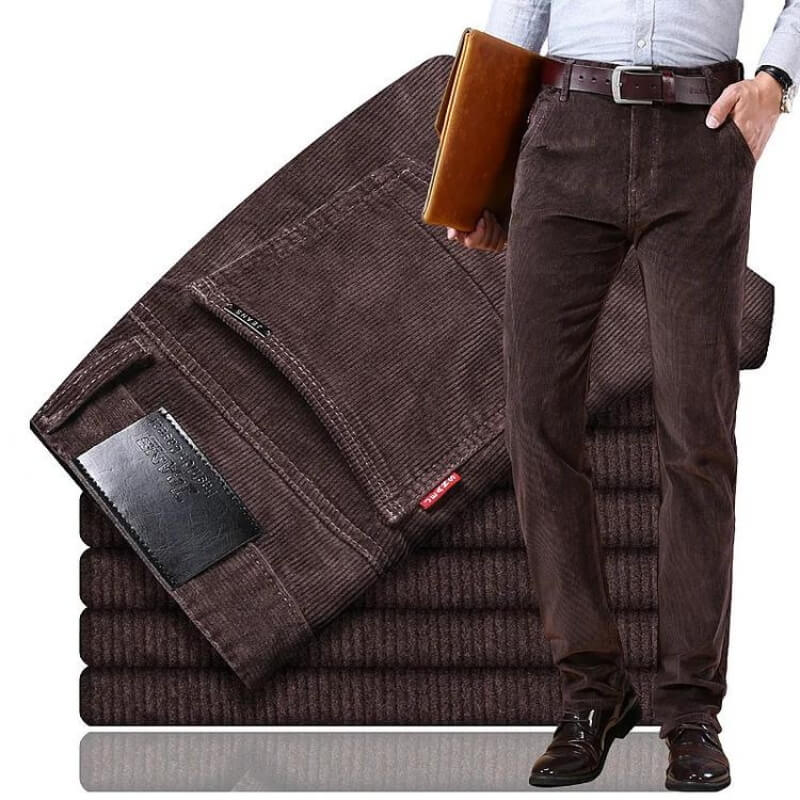 Herren Cordjeans Klassisch Moderner Schnitt 100% Baumwolle 3