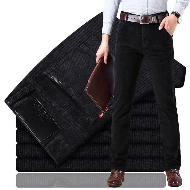 Herren Cordjeans Klassisch Moderner Schnitt 100% Baumwolle 5