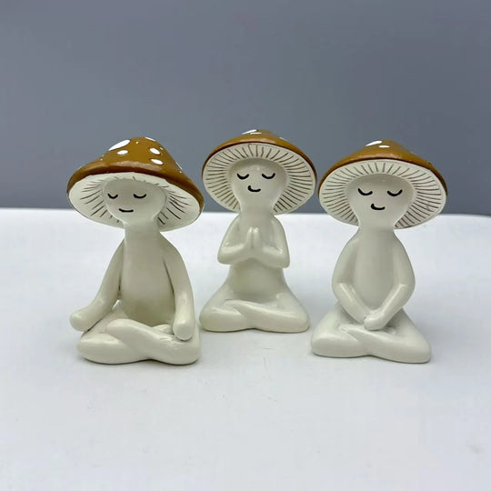 Meditative Pilz-Dekorationsfigur für Wohnräume 6