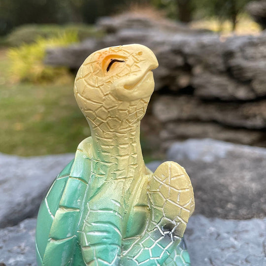 Meditierende Meeresschildkröte Gartenskulptur für Garten und Terrasse 6