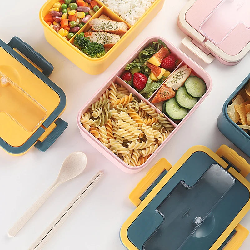 Mehrteilige Bento-Box mit sicherem Verschluss für Damen und Herren 0