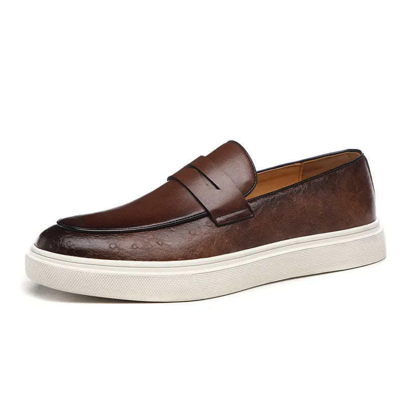 Herren Slipper Mönchsstil Schlangenleder Retro British Design 6