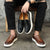 Herren Slipper Mönchsstil Schlangenleder Retro British Design 2