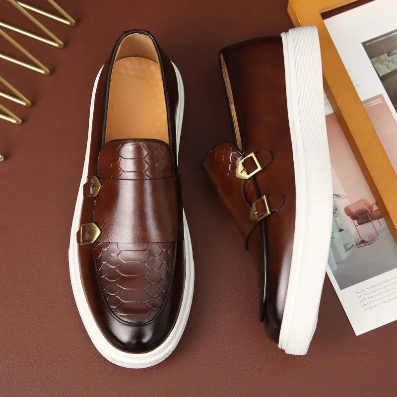 Herren Slipper Eleganter Stil Kunstleder Komfort Schlupfschuhe 5