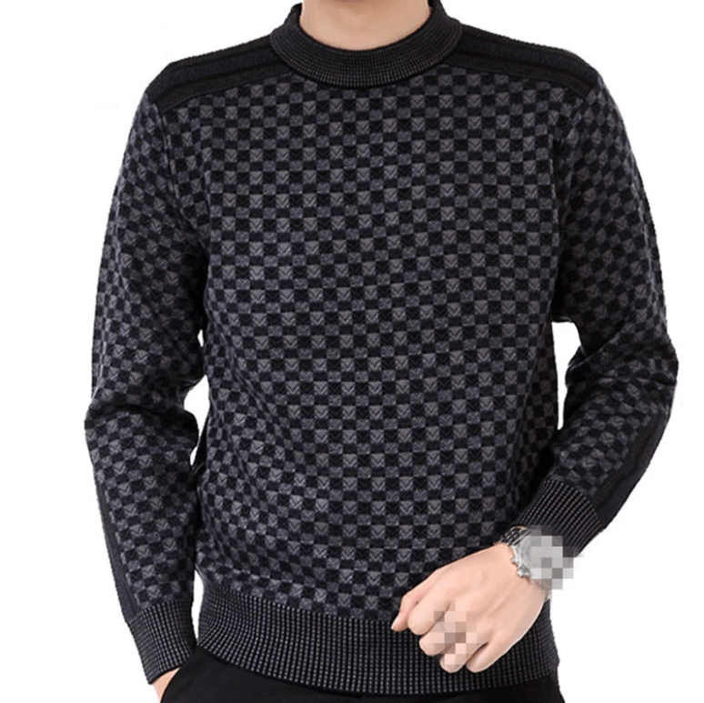 Men&#39;S Knitted Plaid Sweaters