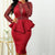 Midi-Bodycon-Paillettenkleid