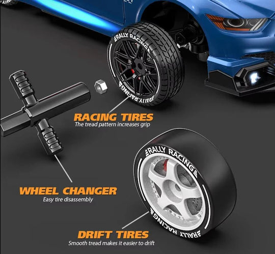 Mini RC Drift Car Allradantrieb mit Driftreifen für spektakuläre Drifts und präzise Steuerung 6