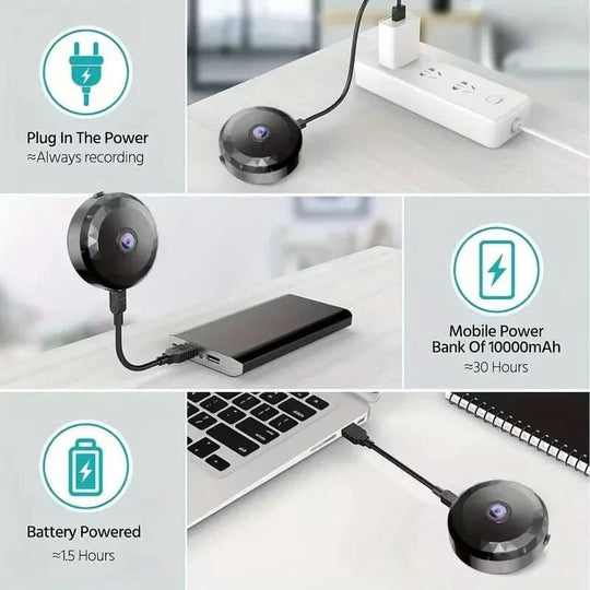 Mini Überwachungskamera WLAN mit Live Übertragung auf Handy, 1080P HD, Magnetische Montage für Zuhause und Büro 2