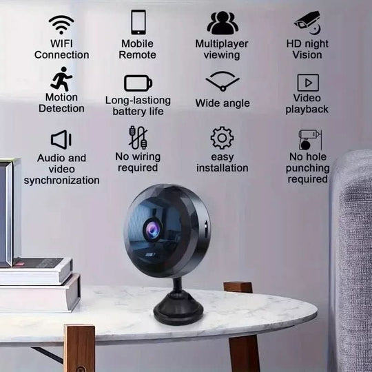 Mini Überwachungskamera WLAN mit Live Übertragung auf Handy, 1080P HD, Magnetische Montage für Zuhause und Büro 4