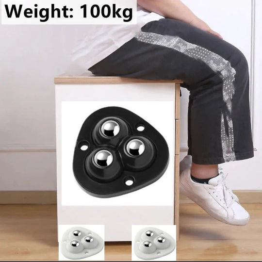Möbelrollen Selbstklebend 360° Drehbar Für Schwerlast Möbeltransport 2