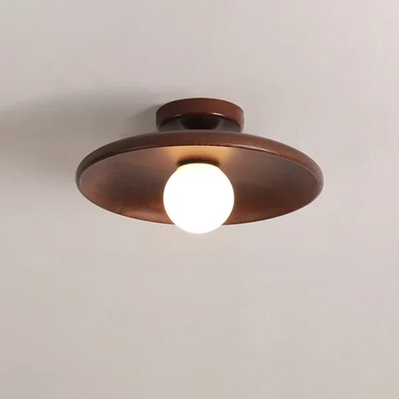 Moderne Deckenlampe Holz Kugel Hängelampe für Wohnzimmer - Minimalistische LED Deckenleuchte 10