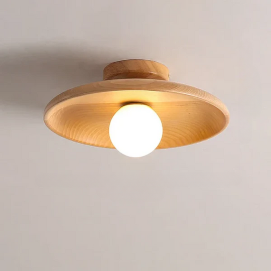 Moderne Deckenlampe Holz Kugel Hängelampe für Wohnzimmer - Minimalistische LED Deckenleuchte 7