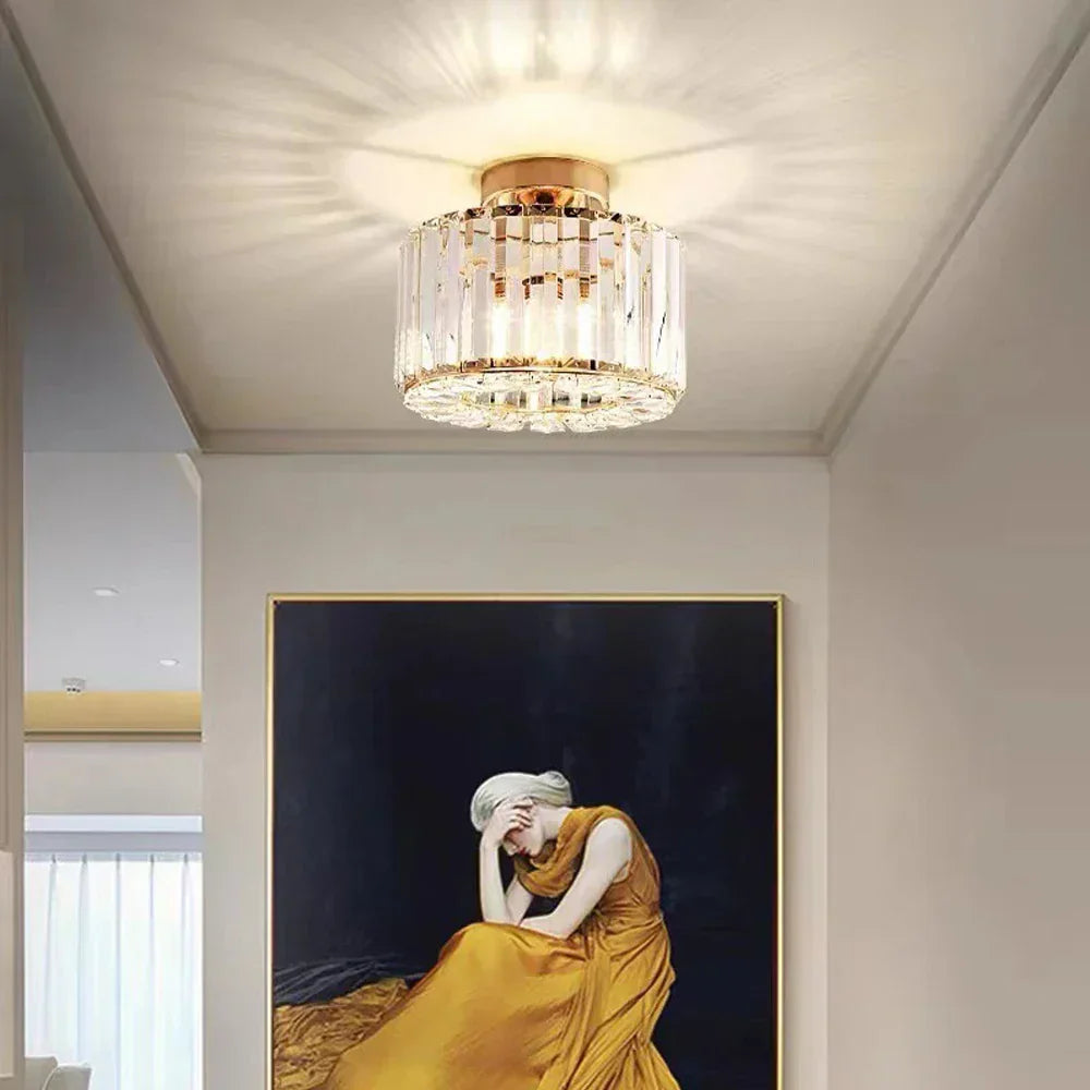 Moderne Deckenleuchte mit Kristallen für Wohnzimmer und Schlafzimmer, LED Deckenlampe, Stilvolle Raumbeleuchtung 2