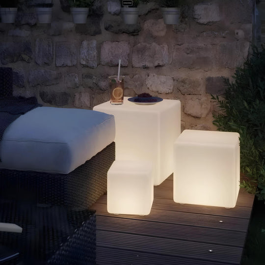 Moderne Gartenlampe Würfelform für stilvolle Beleuchtung 8