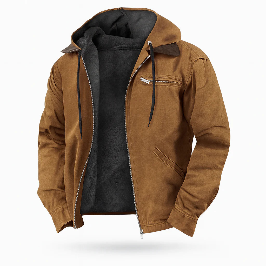 Moderne Herren-Winterjacke mit Kapuze für Outdoor-Aktivitäten 0