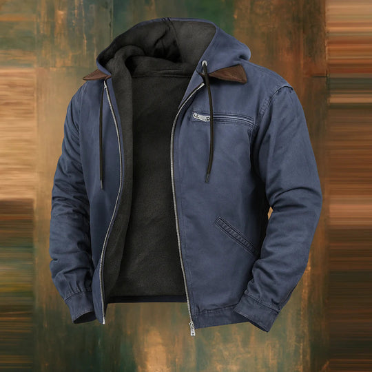 Moderne Herren-Winterjacke mit Kapuze für Outdoor-Aktivitäten 1