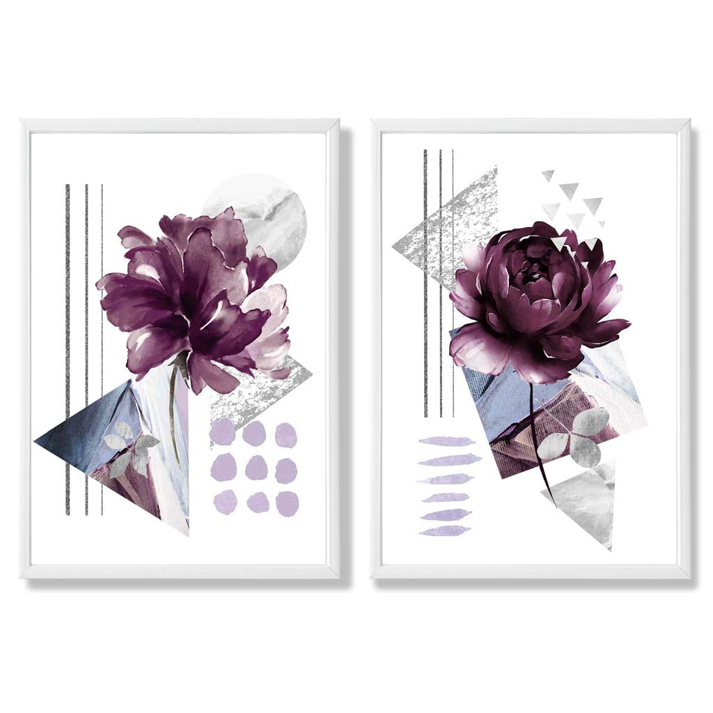 Moderne Kunstdrucke Blumen Set mit Rahmen - 2er-Set Kunstbilder kaufen 3