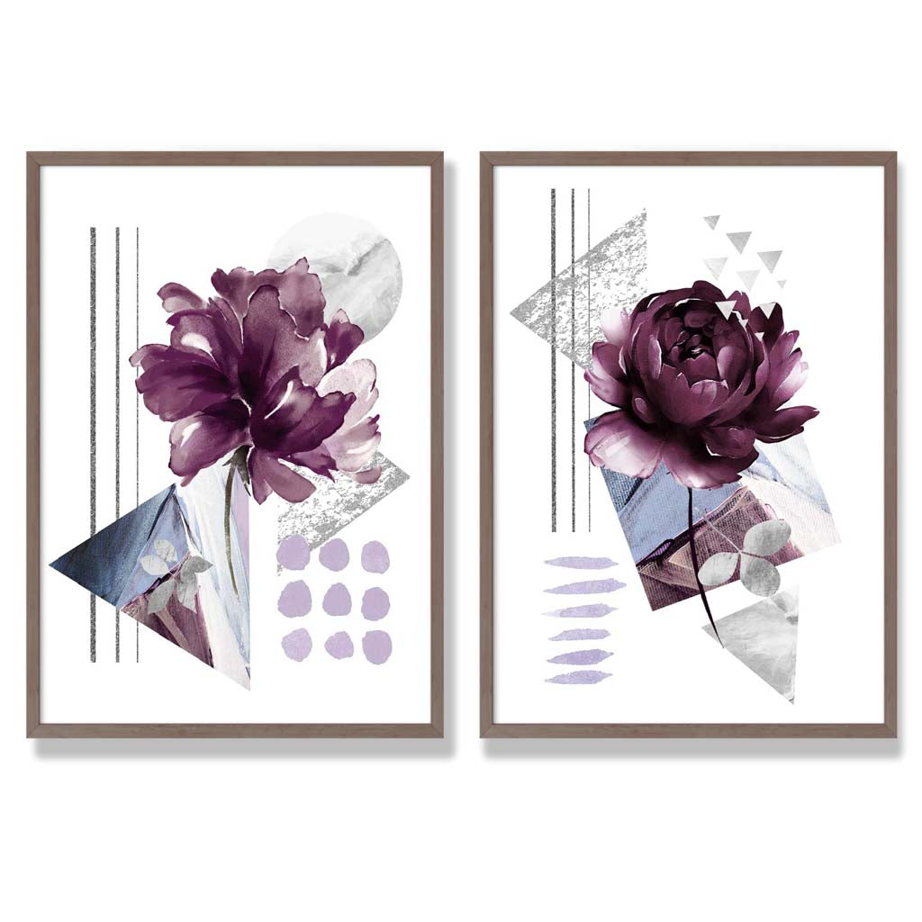 Moderne Kunstdrucke Blumen Set mit Rahmen - 2er-Set Kunstbilder kaufen 7