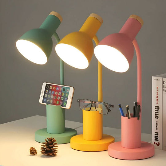 Moderne LED-Schreibtischlampe mit Stifthalter und drei Lichtmodi 1