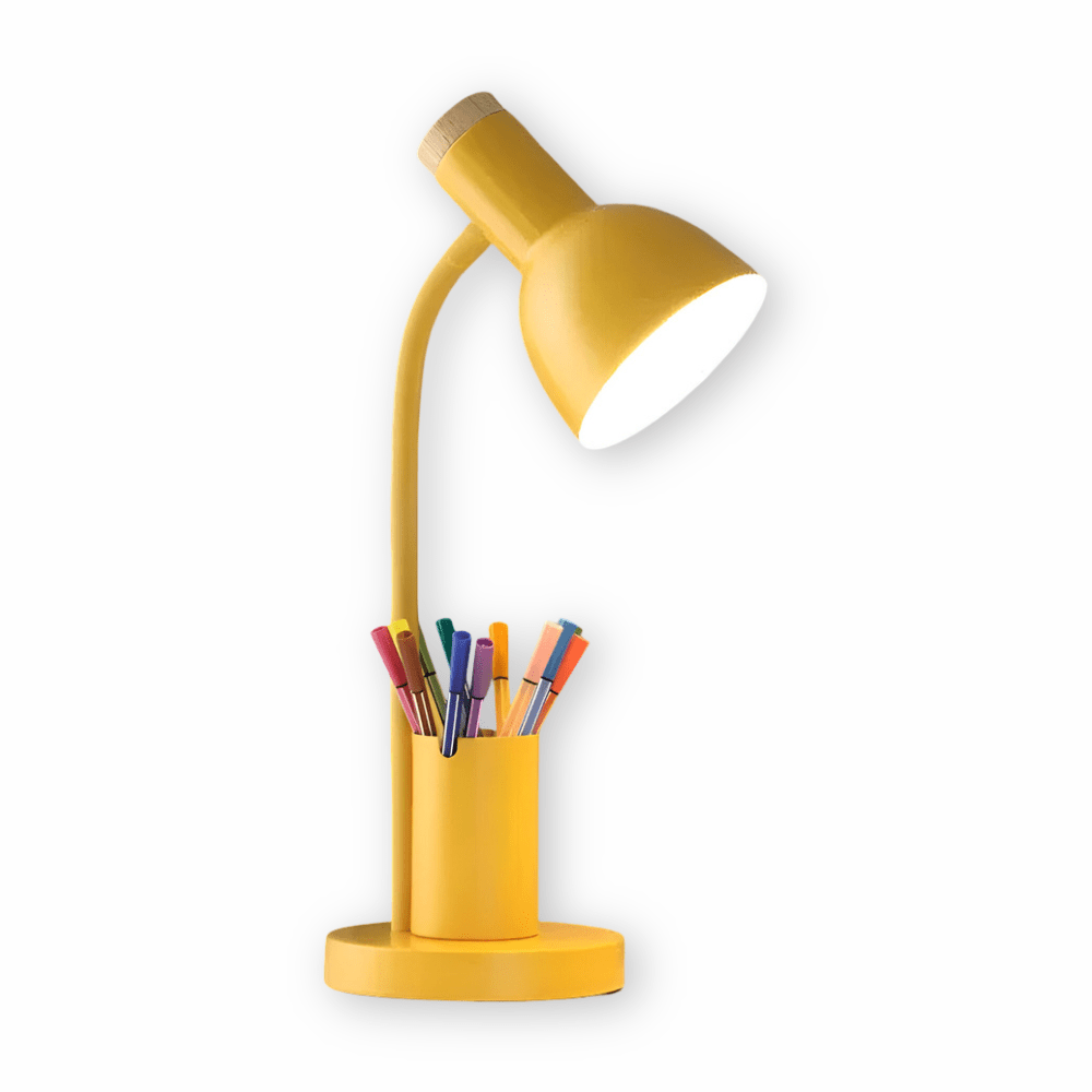 Moderne LED-Schreibtischlampe mit Stifthalter und drei Lichtmodi 10