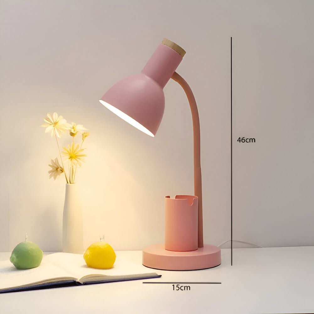 Moderne LED-Schreibtischlampe mit Stifthalter und drei Lichtmodi 8