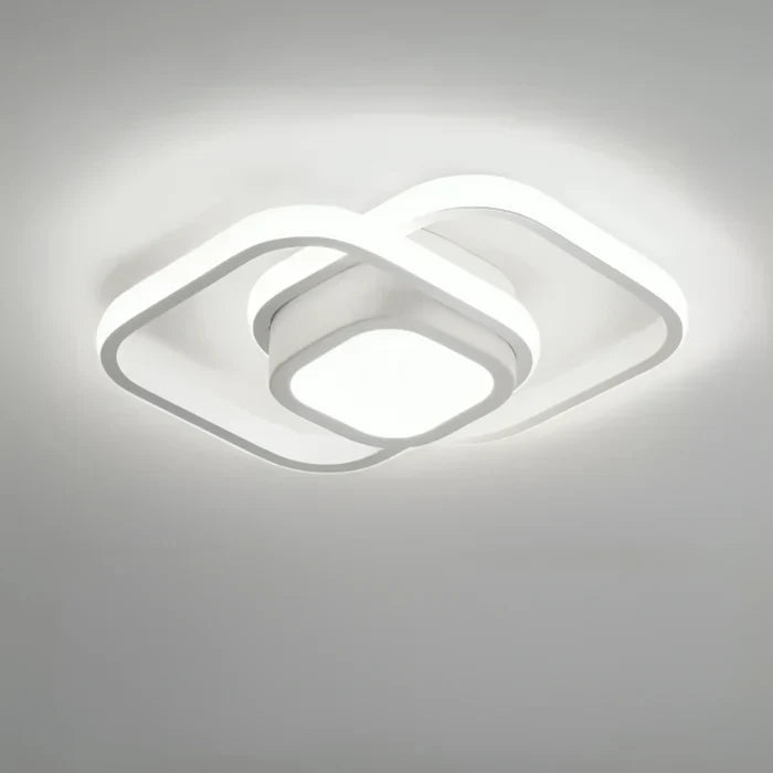 Moderne LED Deckenleuchte Doppelring Design für Wohnzimmer und Büro 11