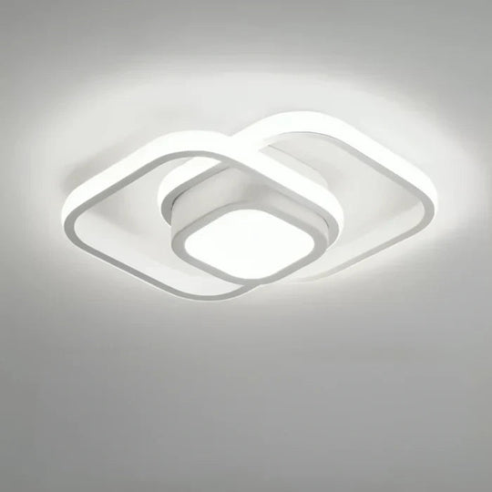 Moderne LED Deckenleuchte Doppelring Design für Wohnzimmer und Büro 11