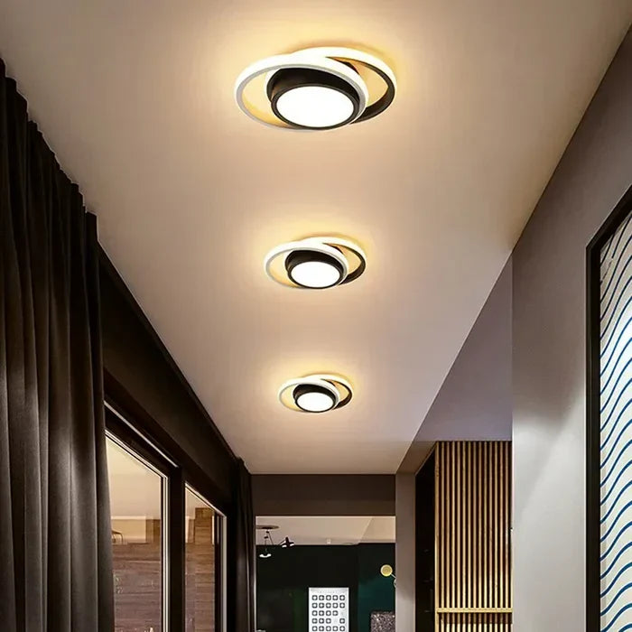 Moderne LED Deckenleuchte Doppelring Design für Wohnzimmer und Büro 3