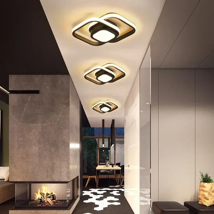 Moderne LED Deckenleuchte Doppelring Design für Wohnzimmer und Büro 4