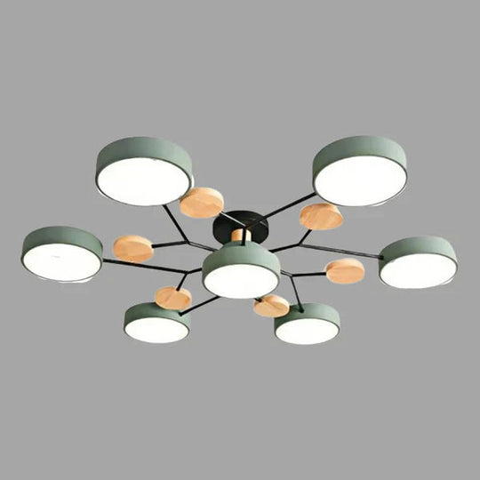 Moderne LED Deckenleuchte Schwarz im Skandinavischen Stil mit Verstellbaren Armen für Wohnzimmer 0