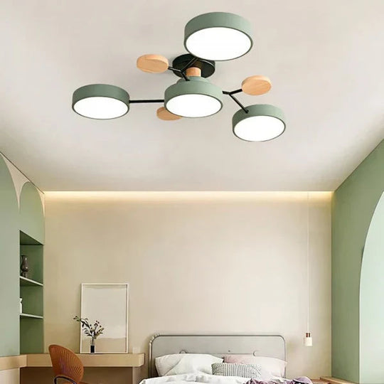 Moderne LED Deckenleuchte Schwarz im Skandinavischen Stil mit Verstellbaren Armen für Wohnzimmer 6