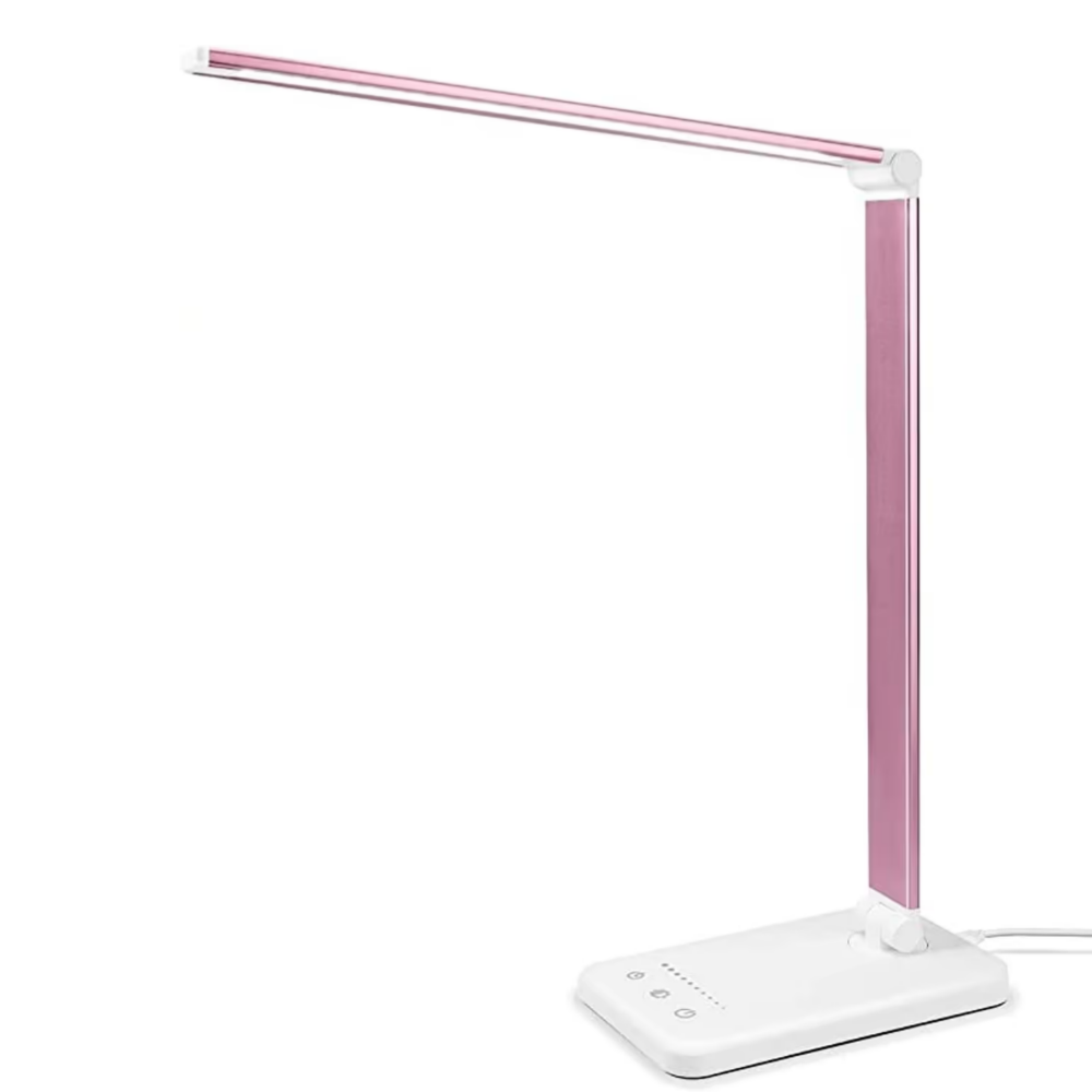 Moderne LED Tischleuchte mit USB-Anschluss und Dimmfunktion für Schreibtisch und Nachttisch 1