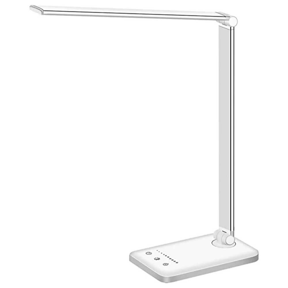 Moderne LED Tischleuchte mit USB-Anschluss und Dimmfunktion für Schreibtisch und Nachttisch 2