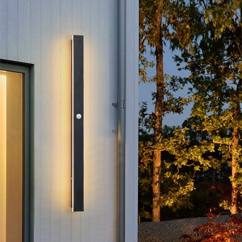 Moderne LED Wandleuchte Innen Außen Minimalistisches Design Schwarz 11