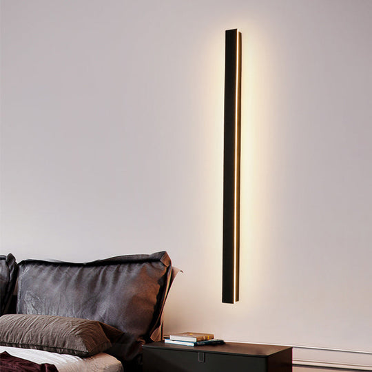 Moderne LED Wandleuchte Innen Außen Minimalistisches Design Schwarz 4