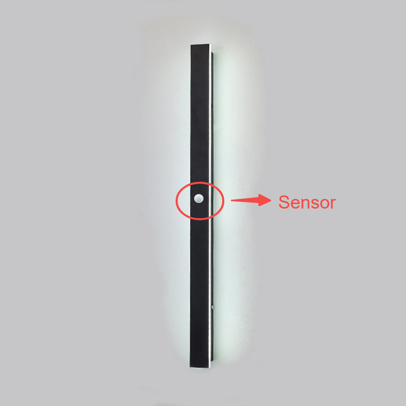 Moderne LED Wandleuchte Innen Außen Minimalistisches Design Schwarz 7