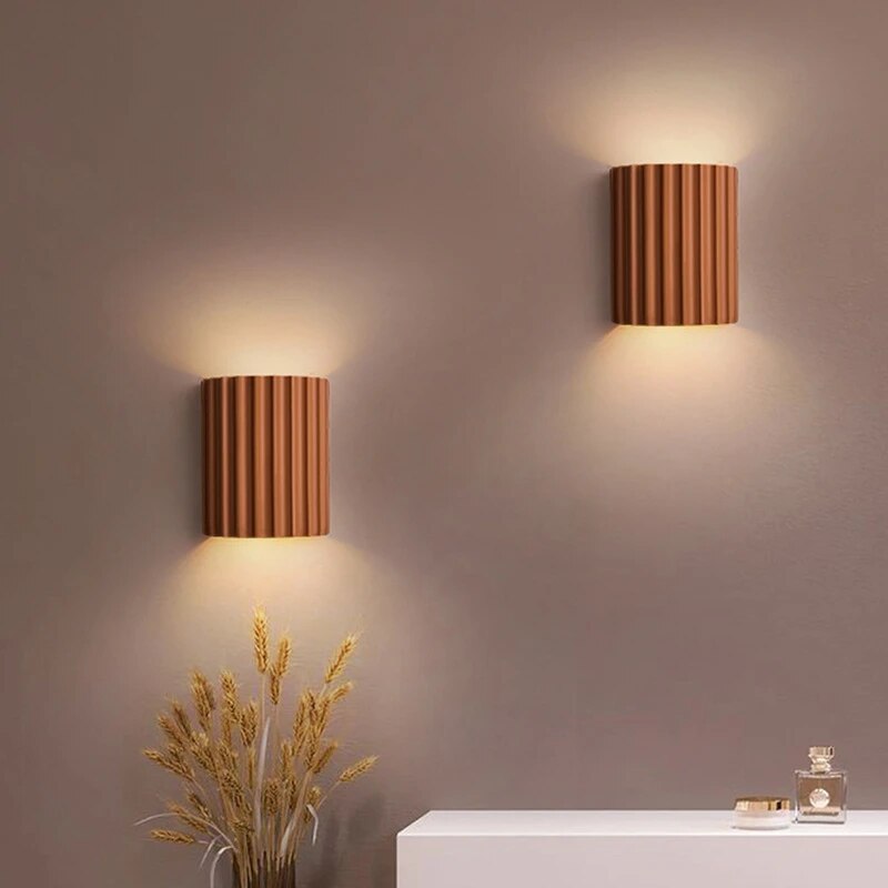 Moderne LED Wandleuchte Nordisch Minimalistisch Hars für Wohnzimmer Schlafzimmer Flure Büros 6