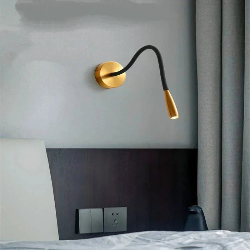 Moderne LED Wandleuchte Schwarz mit Flexiblem Arm für Wohnzimmer und Schlafzimmer 4