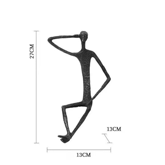 Moderne Metallfiguren Skulpturen Set für Dekoration 6