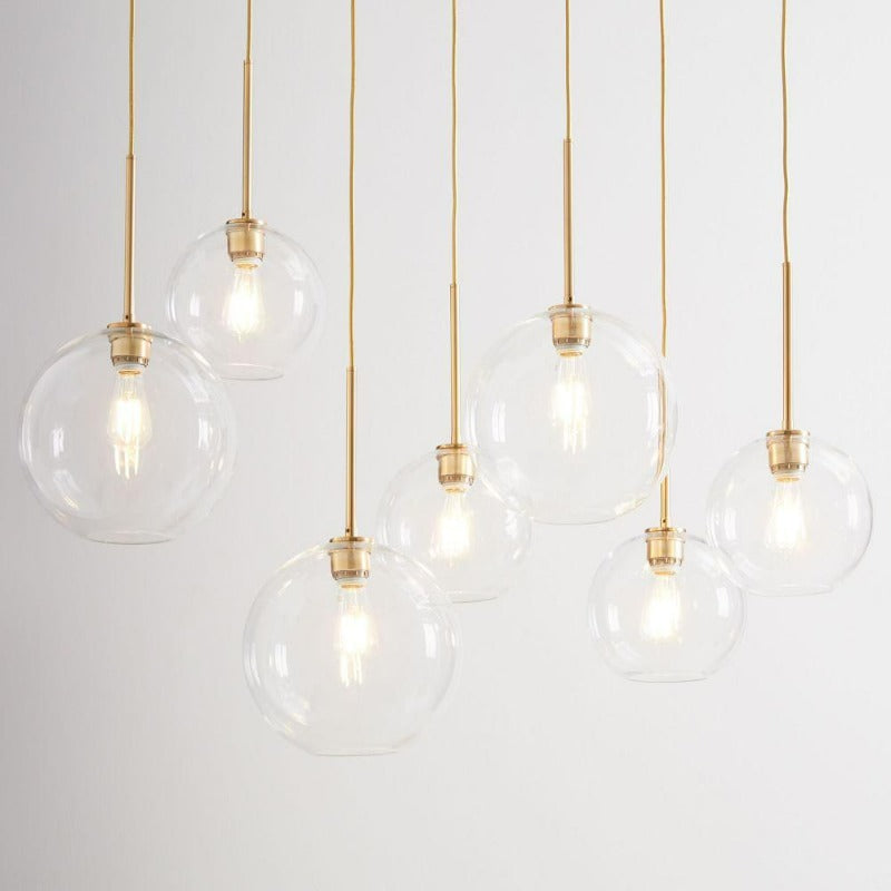 Moderne Pendelleuchte mit Glaskugel für Esszimmer und Wohnräume 3