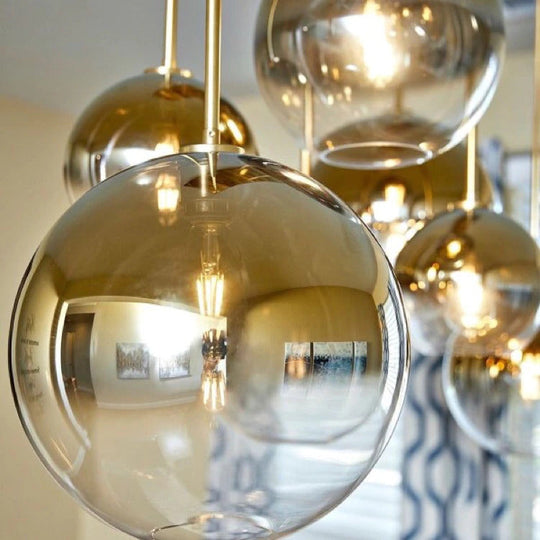 Moderne Pendelleuchte mit Glaskugel für Esszimmer und Wohnräume 5