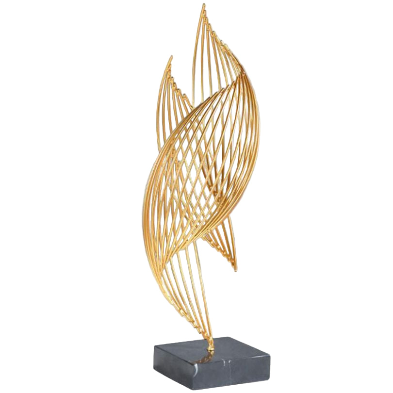 Moderne Skulptur Wellenornament für Zuhause und Büro 1