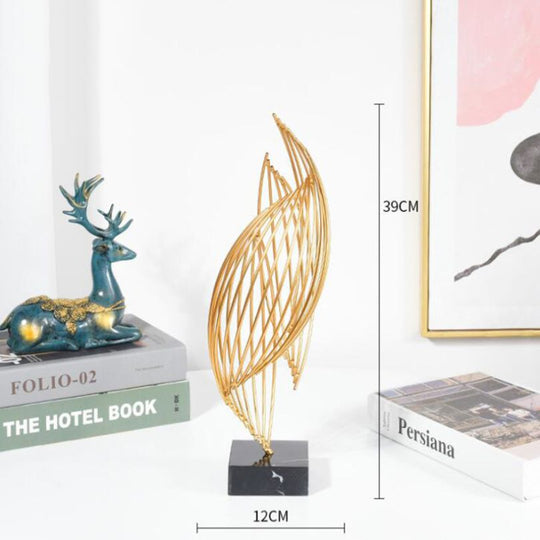 Moderne Skulptur Wellenornament für Zuhause und Büro 5