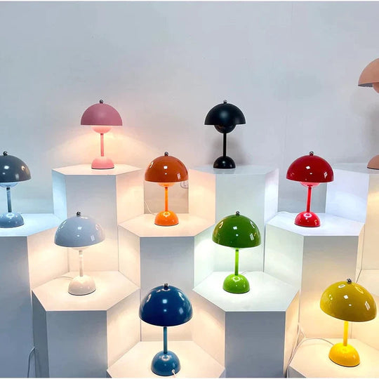 Moderne Tischlampe im Nordischen Stil mit Pilzform und 3 Helligkeitsstufen für Wohnzimmer und Nachttisch 5