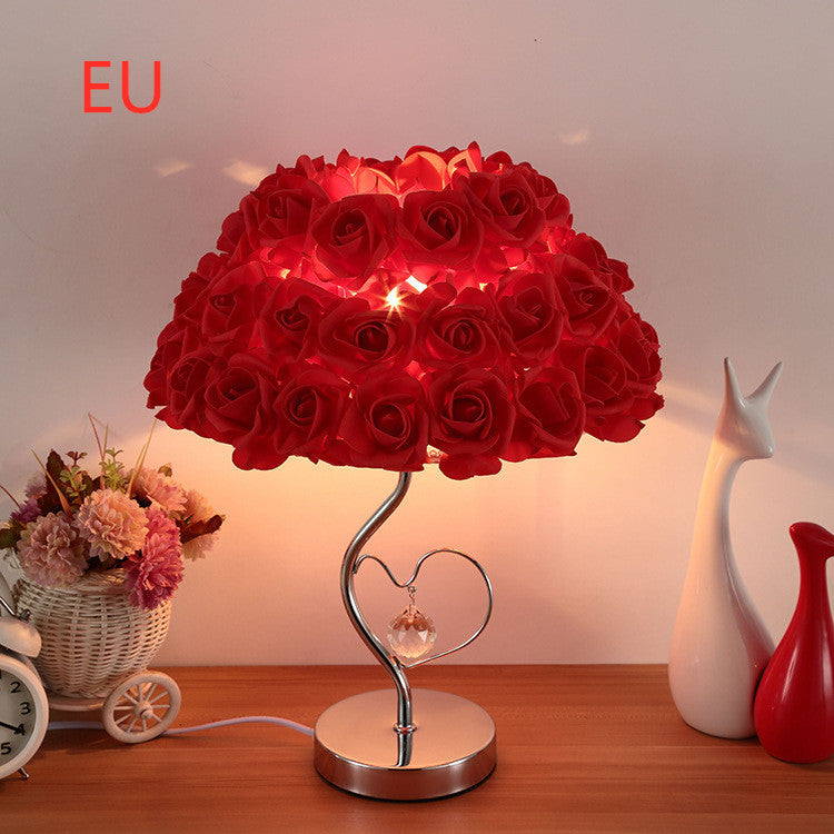 Moderne Tischlampe mit Rosen-Design für Nachttisch oder Esstisch 7