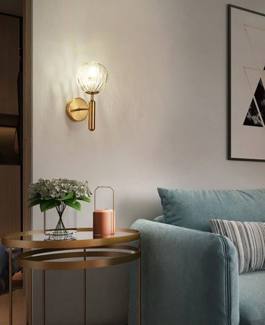 Moderne Wandleuchte Innen mit Glaskugel Design für Schlafzimmer und Flure 11