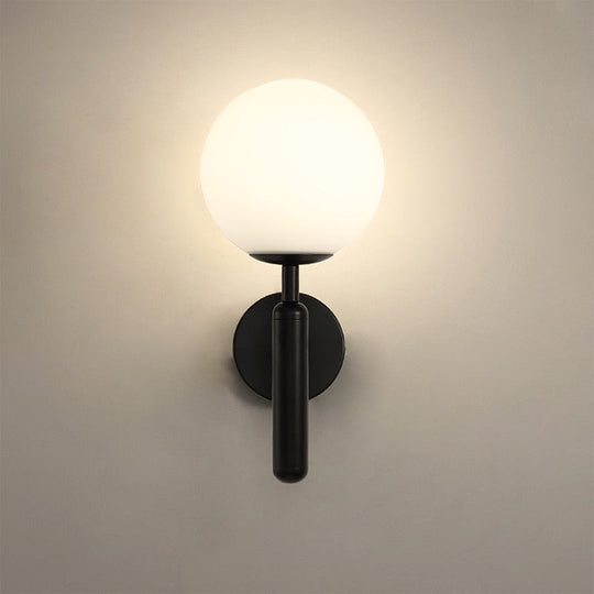 Moderne Wandleuchte Innen mit Glaskugel Design für Schlafzimmer und Flure 3