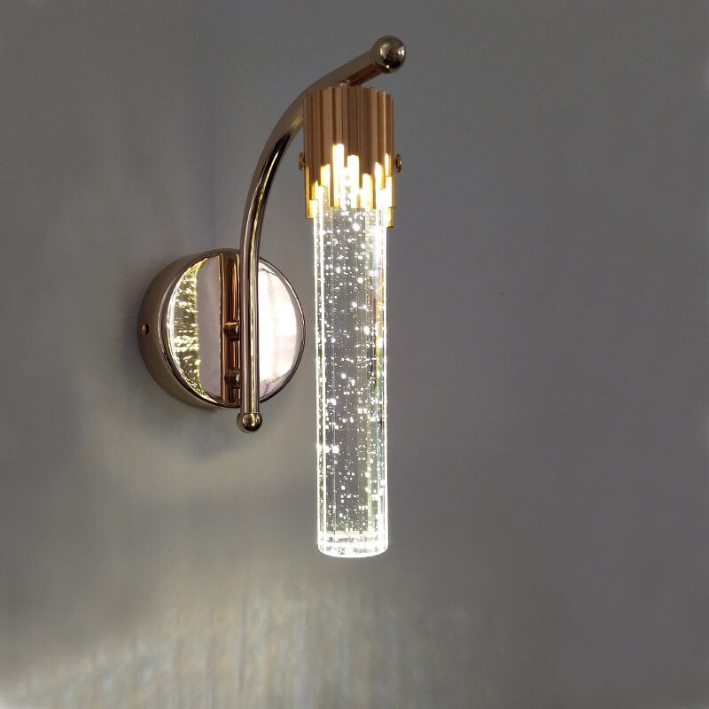 Moderne Wandleuchte Innen mit Kristall und Goldakzenten, LED Wandleuchte für stilvolle Räume 8